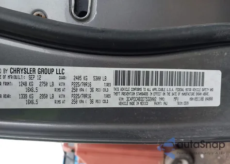 2013 Dodge Journey American Value Pkg from USA, damaged, VIN 3C4PDCAB3DT532002